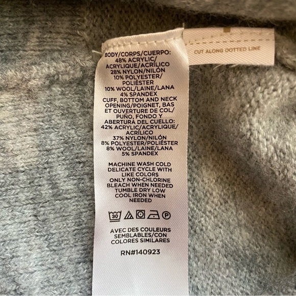 Loft Checkered Multicolored Geo Mock Neck Soft Knit Sweater Size XS - Picture 9 of 12